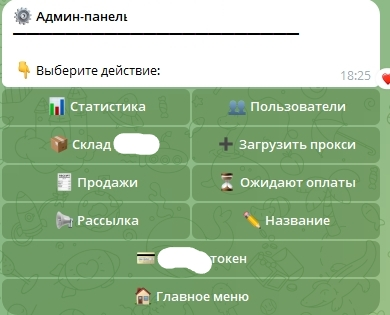 Админ-панель в Telegram